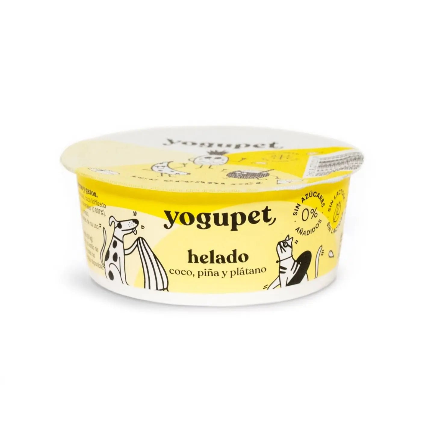 Yaourt glacé pour chien et chat sans lactose - Coco, banane, ananas