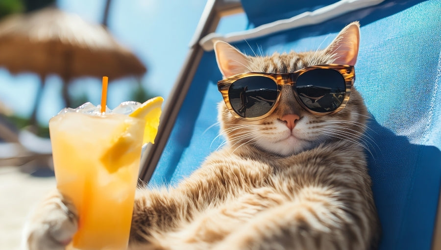 Cat with sun glass