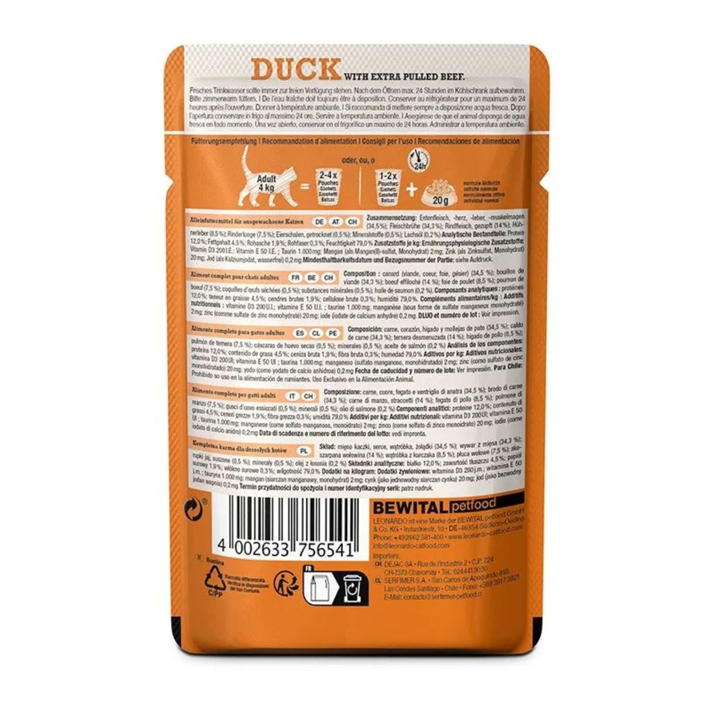 Effilochés au canard - Sans céréales - 70g