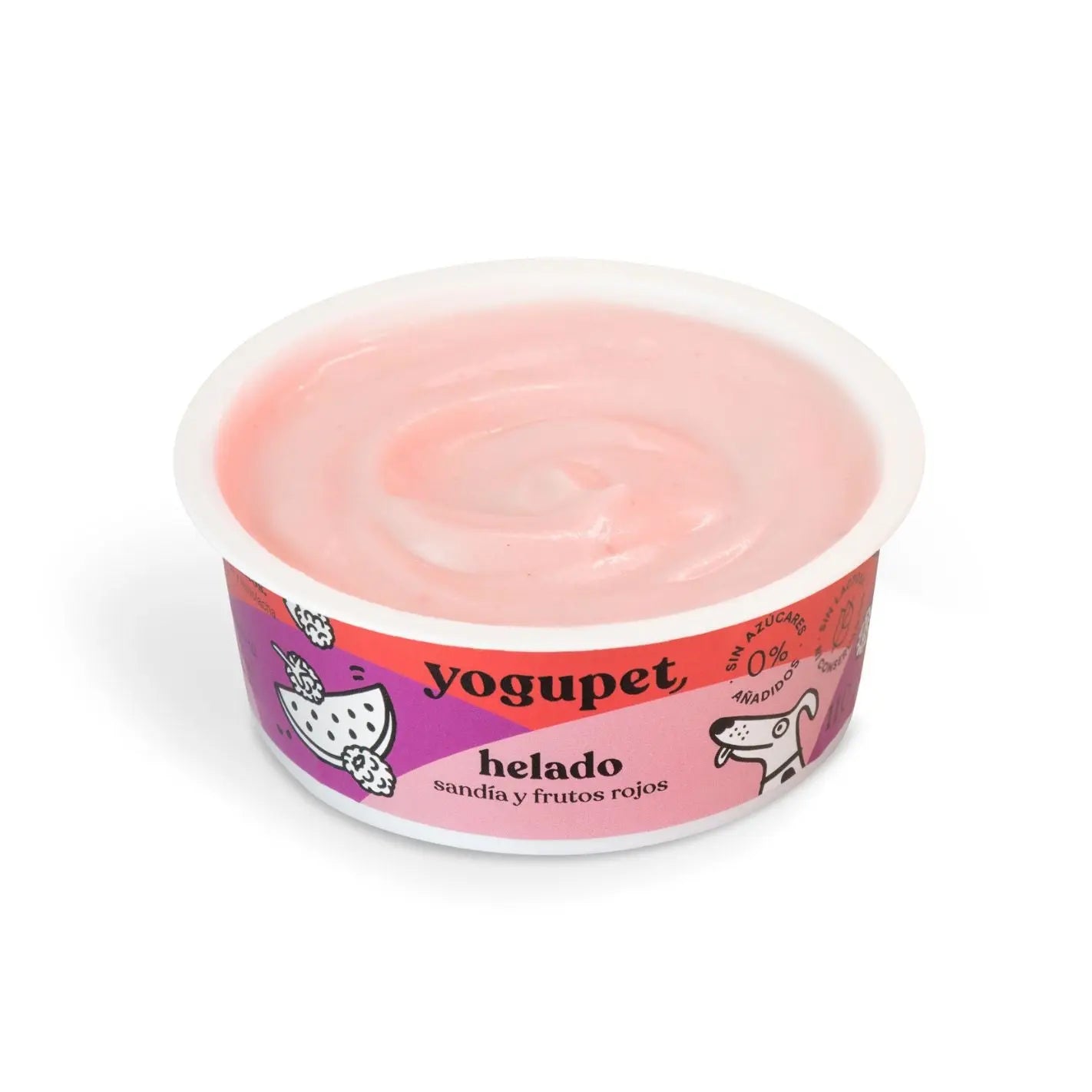 Yaourt glacé pour chien et chat sans lactose - pastèque, fruits rouges